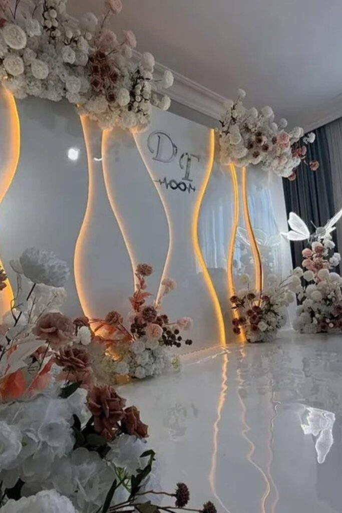 Modern Floral Light Wall
