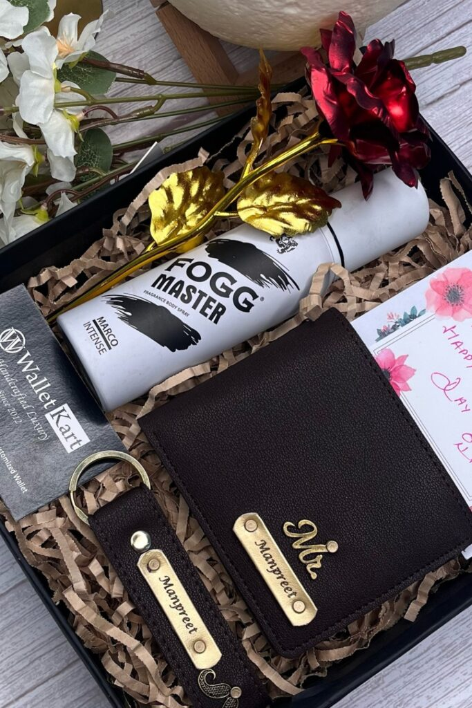 Personalized Wallet and Keychain Set