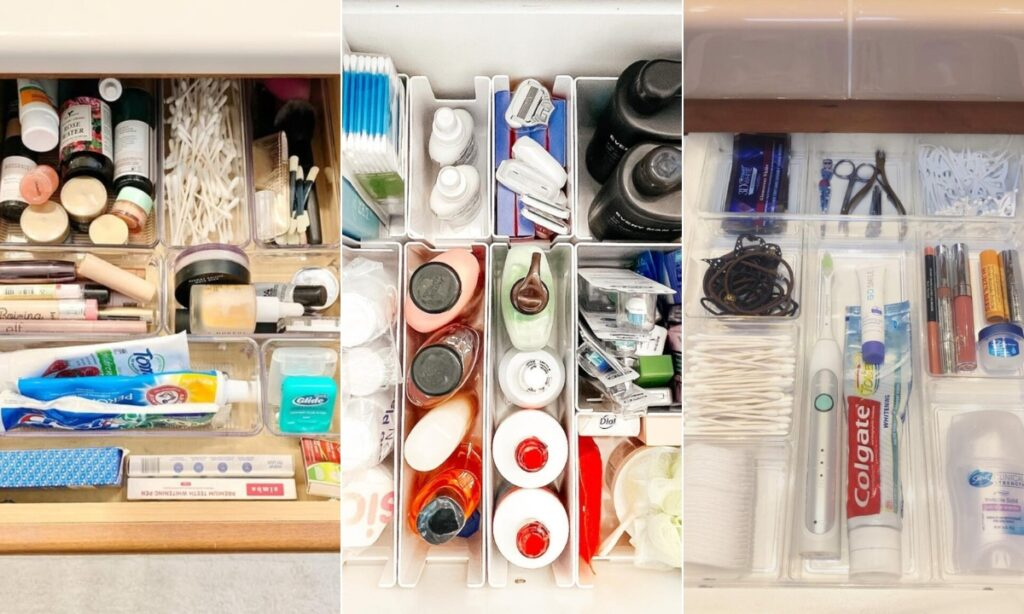 Bathroom Drawer Organization