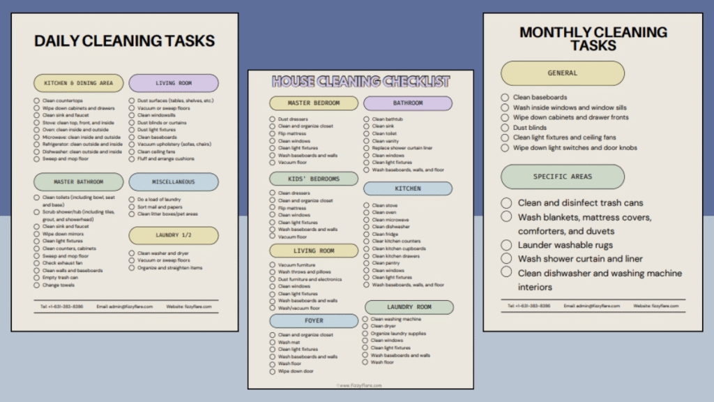 Free Cleaning Checklist