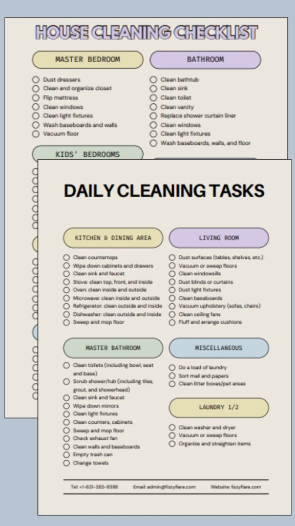 Free Cleaning Checklist