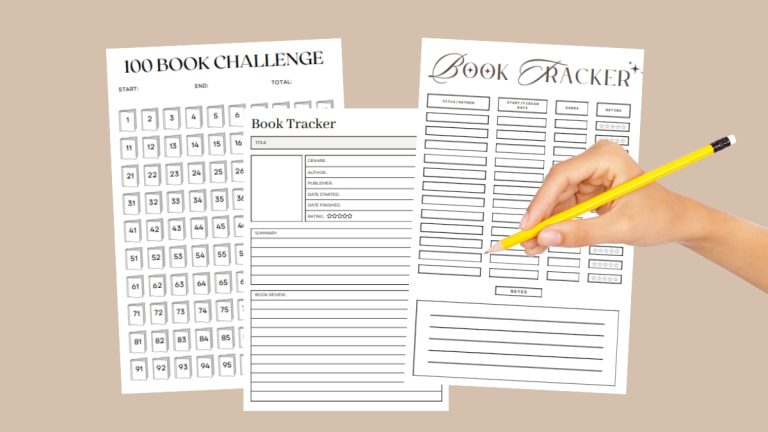 3 Book Tracker Printable for 2026